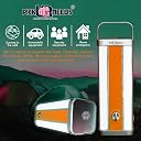 Pick Ur Needs Rechargeable High Range Home Emergency 4 Tube Lamp Lantern Light with Solar Panel(3W+9V)(Orange Solar) gallery image