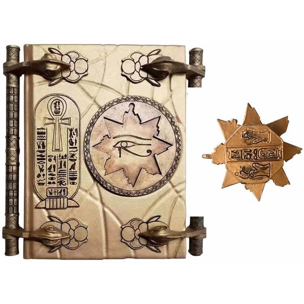 WYJZALLL Book Of Hamunaptra, Mummy Prop Replica Book Of The Dead With Key, Resin Artwork Ornament Magic Book, Ancient Egypt Collectibles Souvenir Magic Book, Easter Ornament (Color : Gold)