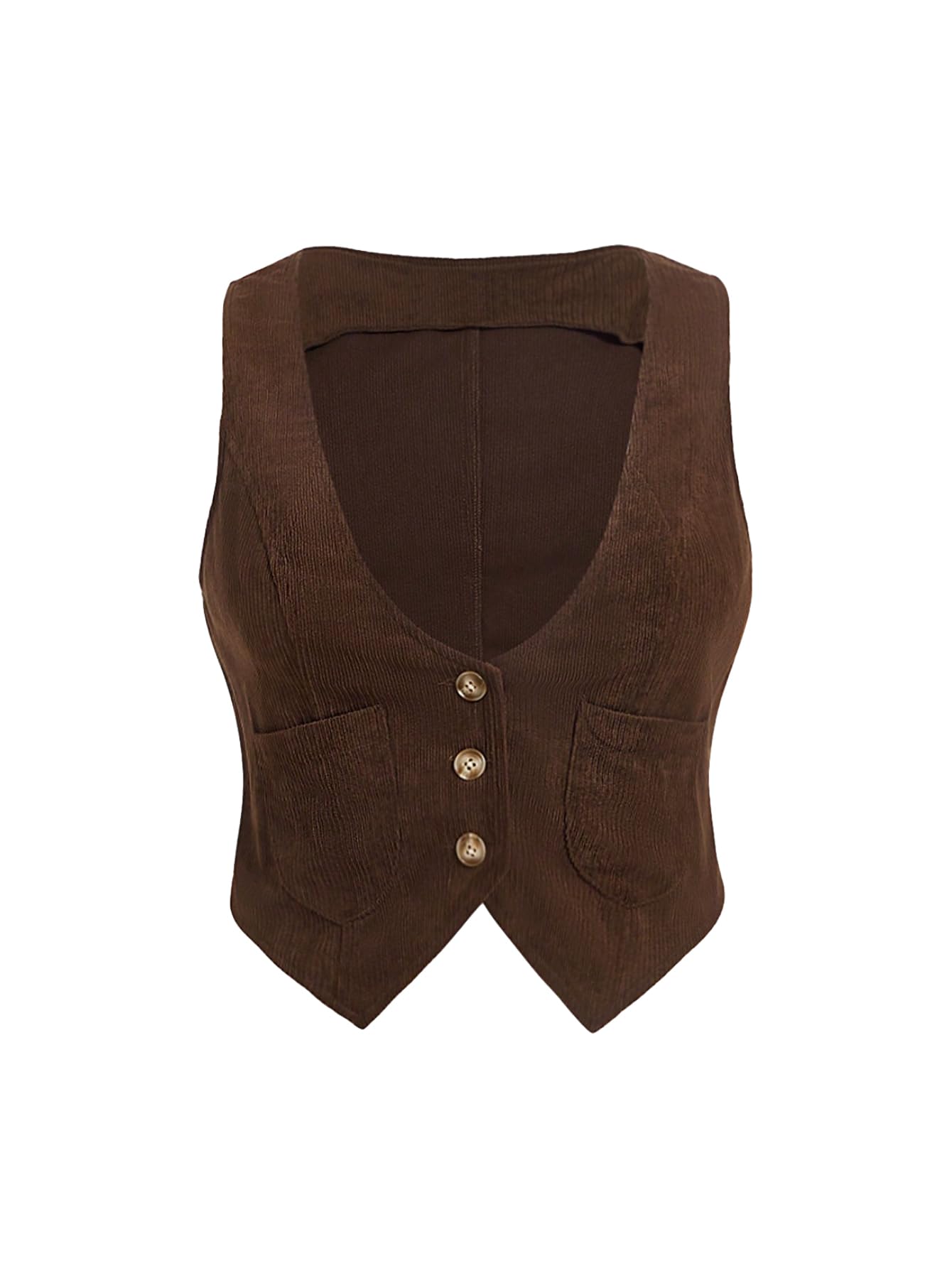 SHENHE Womens Plus Size V Neck Button Up Corduroy Vest Waistcoat Dressy Blazer Suit Vest Top