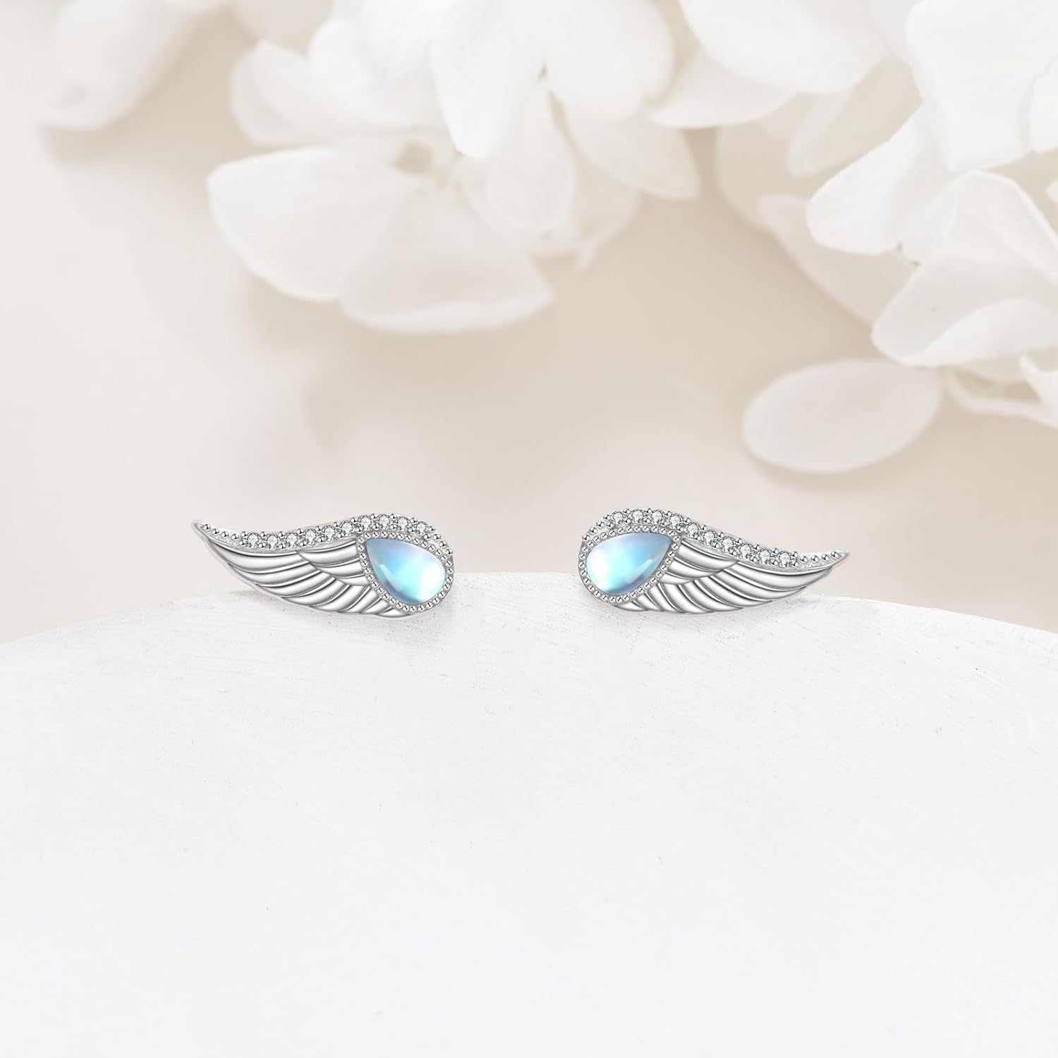 POPLYKE Celtic Knot/Angel Wing Earrings Stud 925 Sterling Silver Earrings Brithday Jewelry Gift for Women