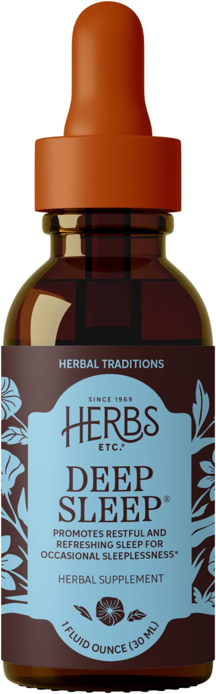 Herbs Etc. - Deep Sleep - Natural Herbal Supplement - Non-Habit Forming - 1 oz Liquid Extract (Contains Fresh Extracts of California Poppy, Valerian, Passionflower, Chamomile, Lemon Balm)