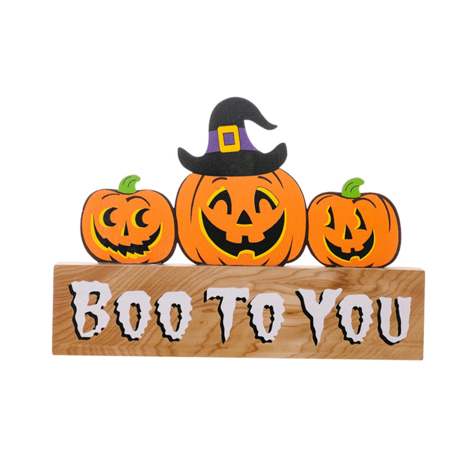Jazuaiao Halloween Wooden Ornaments Gnomes Sculpture Halloween Party Decoration for Home Desktop Ornaments