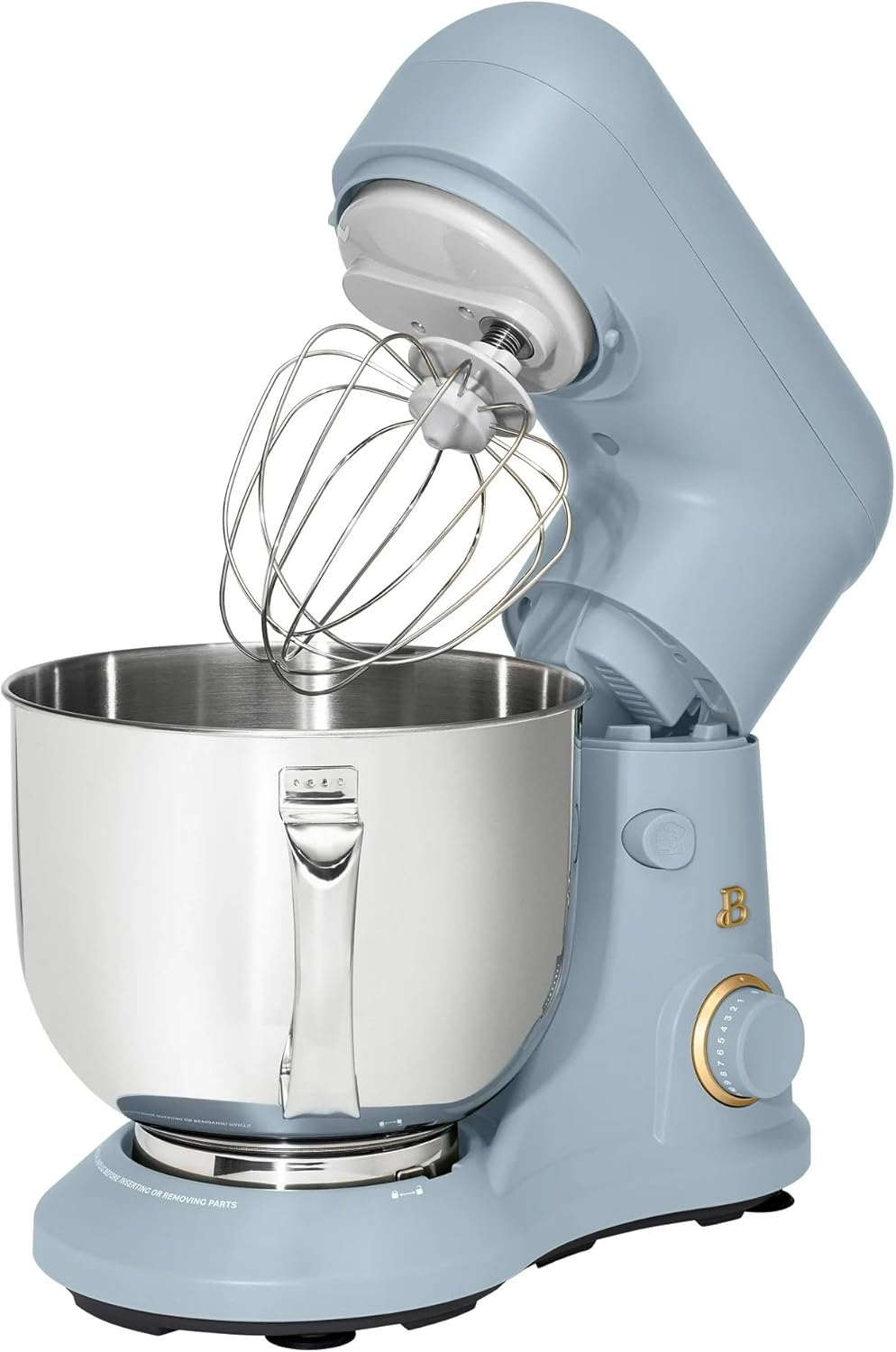 5.3 Qt Stand Mixer, 300W Electric Kitchen Mixer with 12 Speeds, Tilt Head Design, Stainless Steel Bowl, Dough Hook Whisk Beater Splash Guard (Cornflower Blue)