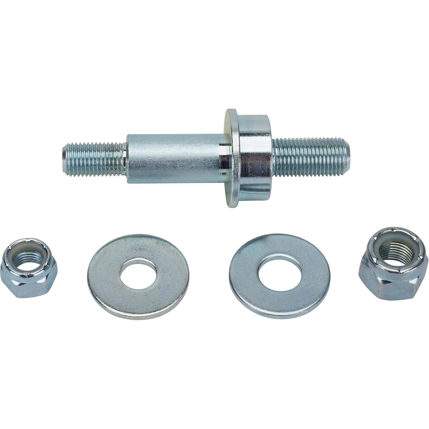 Universal Tube Shock Mount Stud Bolt, 2 Pk, 3-5/8" Overall Length, 5/8" O.D. and 1-1/4" Wide Shock Ride Area, 7/16"-20 and 1/2"-20 Thread Sizes for Shock End & Bracket End, Resilient Shock Absorption