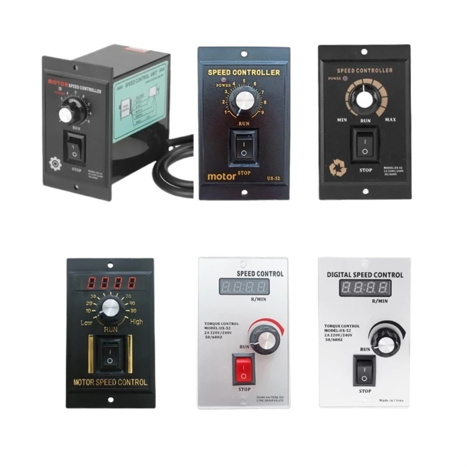 Contrôleur de vitesse moteur AC 400W pour stopper les démarrages brutaux US-52