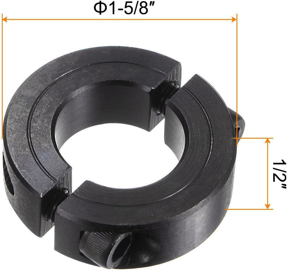Toolparts And Accessories 4pcs Double Split Shaft Collar For 7/8" Rod 1-5/8" OD 1/2" Clamp-On Collar (#CN#130824-13290)
