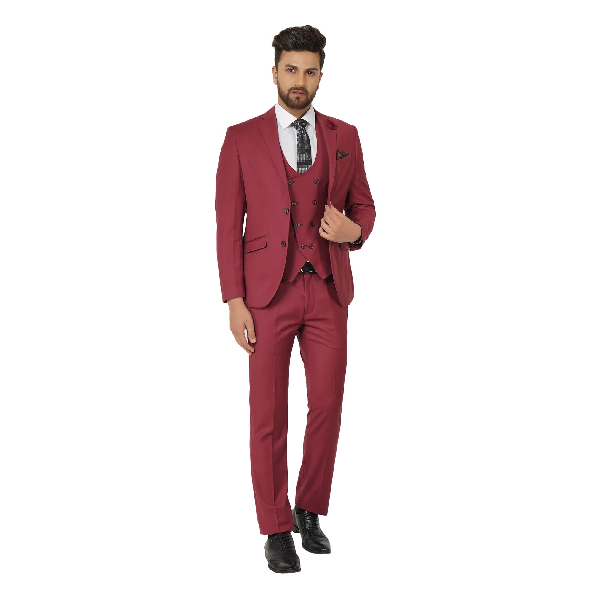 blackberrys Men's Polyester Single Breasted Business Suit Pants Set-picture-38