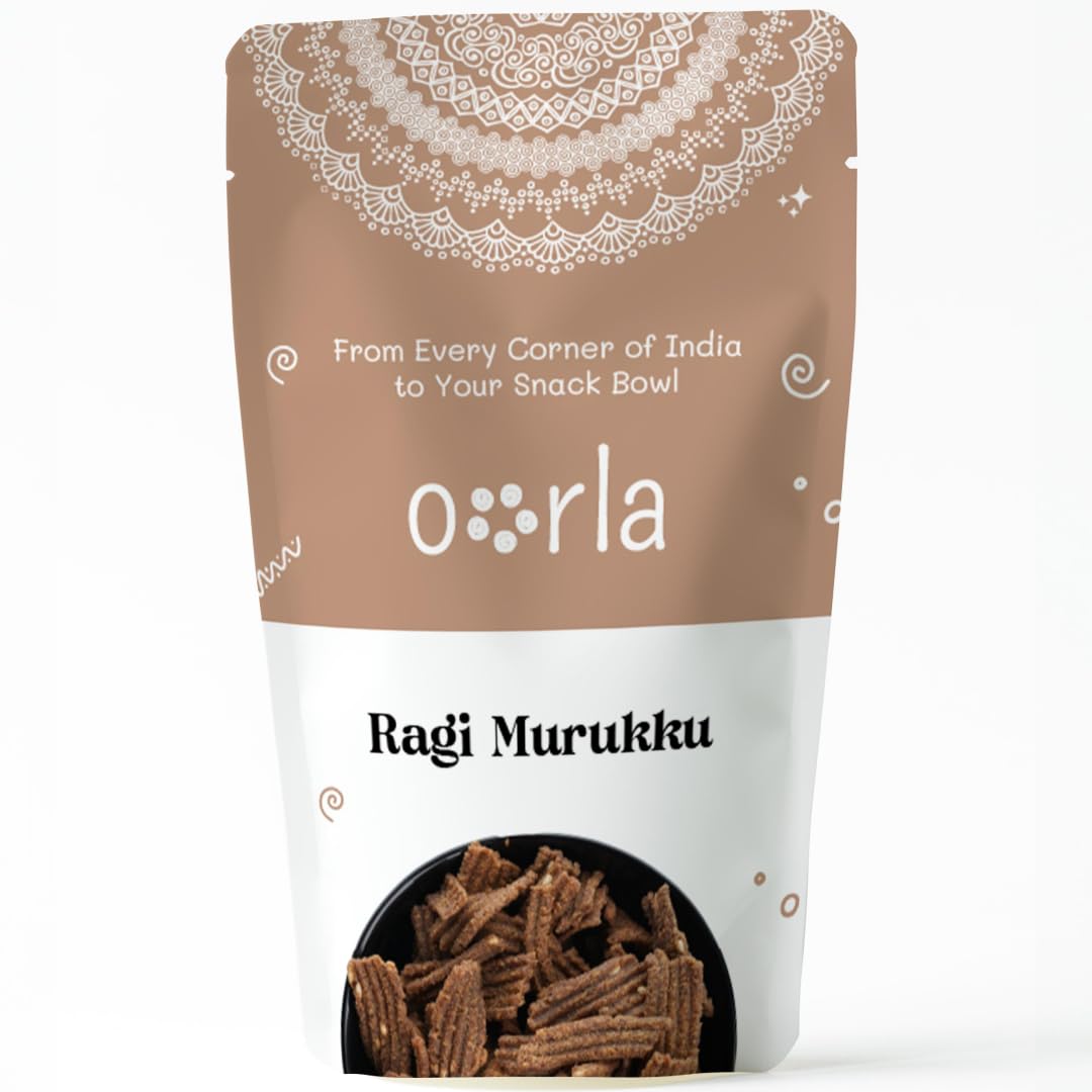 Oorla : Ragi Murukku | Butter Rice Murukku | Ready to Eat Snacks Namkeen with Millets | No Added Presevative No Added Colour (Ragi Murukku, 200 Grams) (B0CJF157BW) Amazon Price History, Amazon Price Tracker