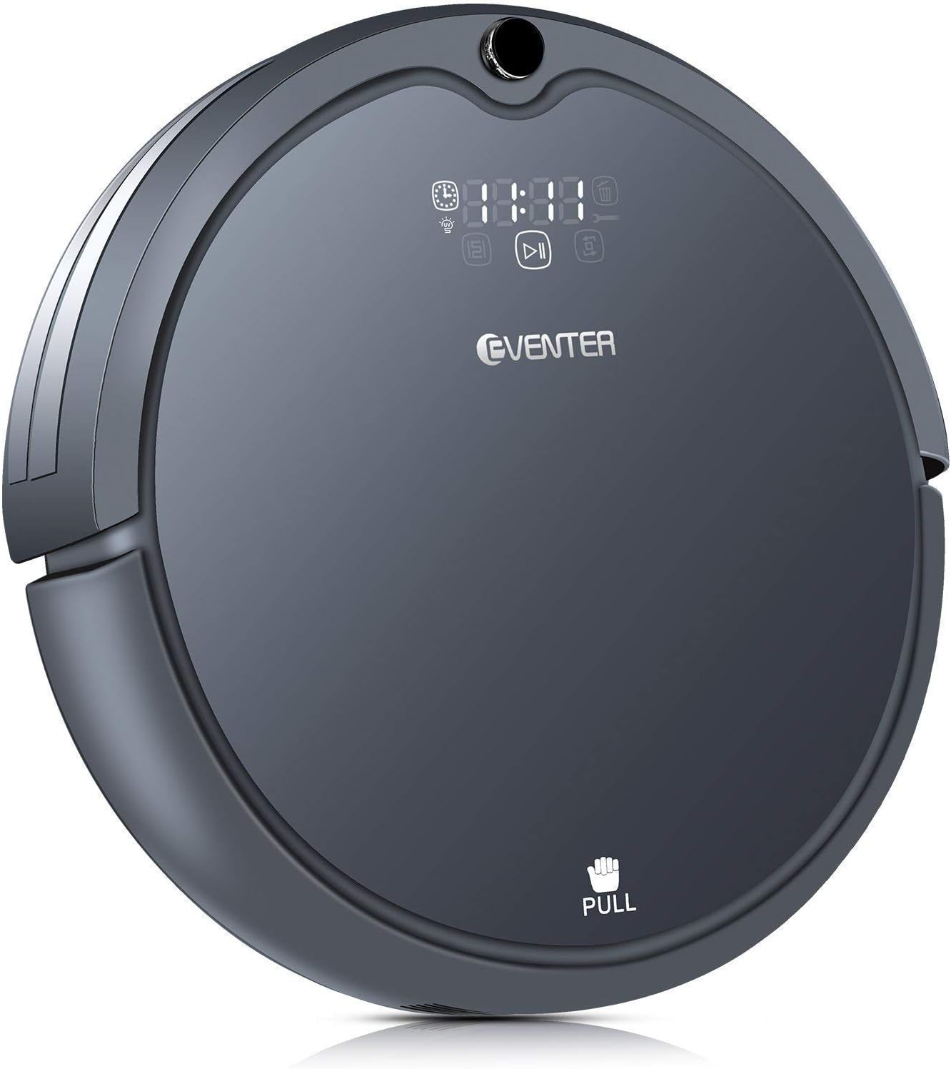 Automatic Robot Vacuum Pet Hair Cleaner with Mop, Self-Charging Robotic Vacuum Cleaner, UV and HEPA Style Filter for Pet Fur Hair and Allergens, Hardwood and Tile-Black (N-HK-RV700B-3)