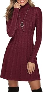 Sponsored You’re seeing this ad based on the product’s relevance to your search query.Learn more about this advertisement Gyabnw Women's Knitted Midi Jumper Dress with Round Neck/Turtleneck, Elegant, Fashionable Winter Dress for Leisure Wear, Cocktail Parties