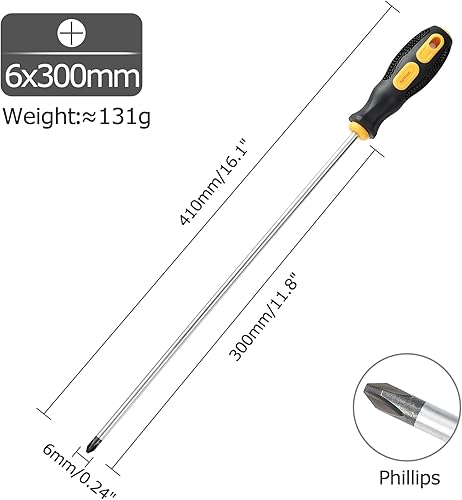 Miniatura 10 de ATNEDCVH PH2 - Destornillador Phillips, PH 2 6 × 3.937 in, punta magnética, destornillador de cabeza cruzada