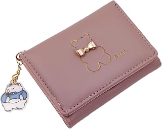 Valerie Cute Small Wallet for Girls Women Tri-Folded Wallet Cash Pocket Flowers PU Leather Print Card Holder Coin Purse wi... Price In India