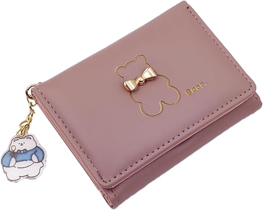 Valerie Cute Small Wallet for Girls Women Tri-Folded Wallet Cash Pocket Flowers PU Leather Print Card Holder Coin Purse wi...