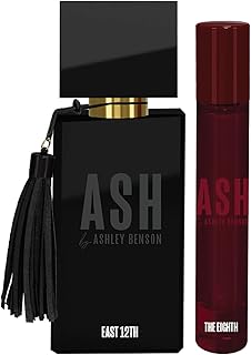 Ash by Ashley Benson East 12th and The Eighth Fragrance Set - Scent of New York - Scent of Parisian Elegance - Perfume for Women - Rose Damask, and Black Cedar, and Bergamot - 2 pc