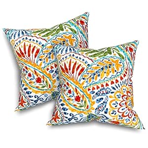Outdoorindoorthrowpillowcoverssetof2allweathersquarepillowcases16x16inchpatiocushionpillowofhomefurnitureusepaisleymulti Urban Country Home Decor Outdoorindoor throw pillow covers set of 2 all weather square pillow cases 16×16 inch patio cushion pillow of home furniture use paisley multi urban country home decor