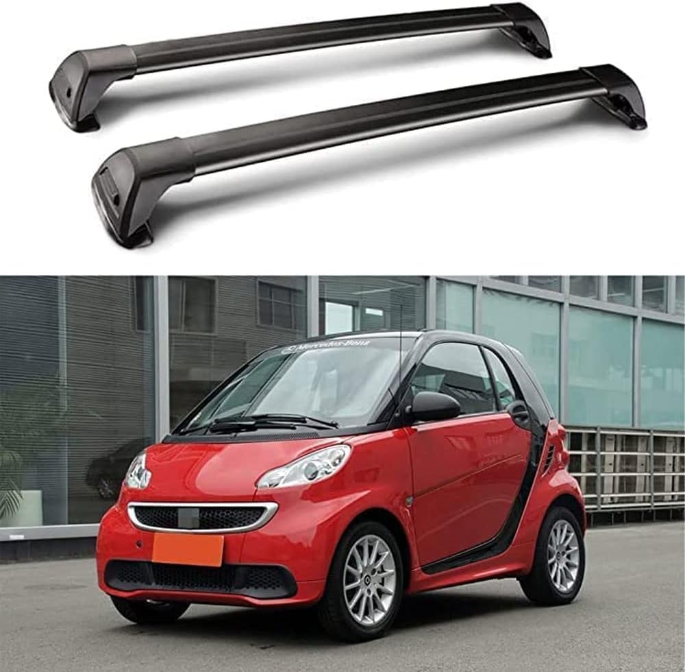 Barres De Toit Pour Smart 451/453 Fortwo Et Forfour - Aluminium Léger Et Aérodynamique - Transport Vélos, Kayaks