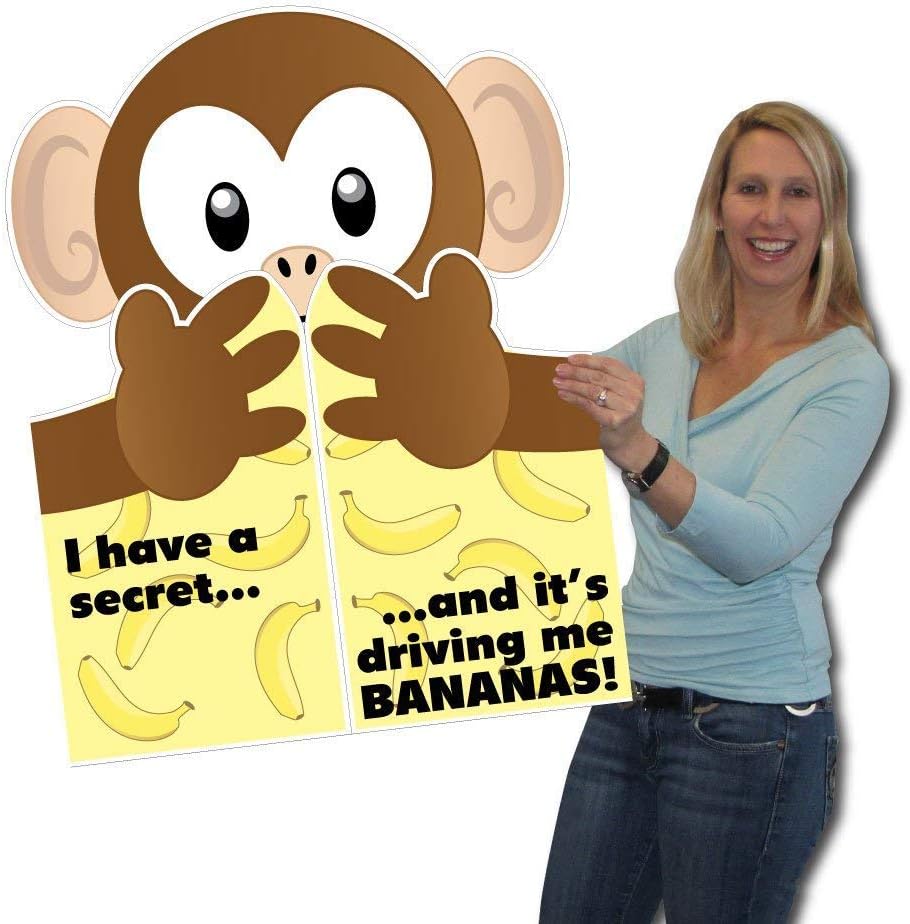 VictoryStore Jumbo Greeting Cards: Giant Valentine's Day Card (Monkey Hug), 2 feet x 3 feet Card with Envelope