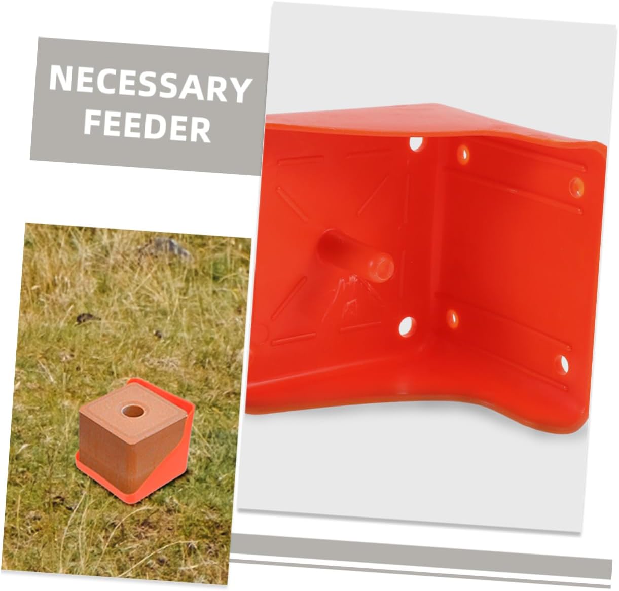 3pcs Professional Salt Block Tray Licking Block Holder for Livestock Sheep Feeder Easy Mounting