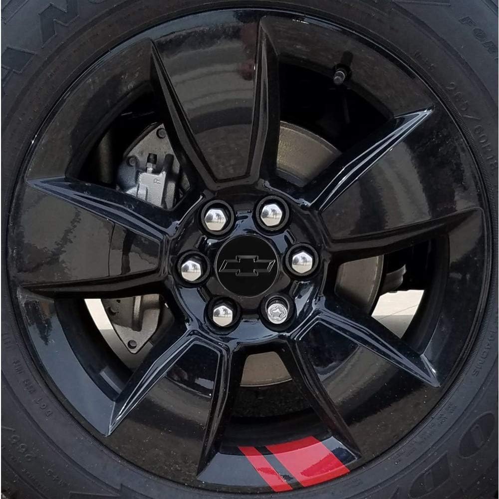 YOJOHUA 3.25 Inch Wheel Center Hub Caps for 2005-2013 Chevy Surburban Silverado Tahoe Avalanche 18 20 22 Inch Wheels 9596403 4PCS (Black)