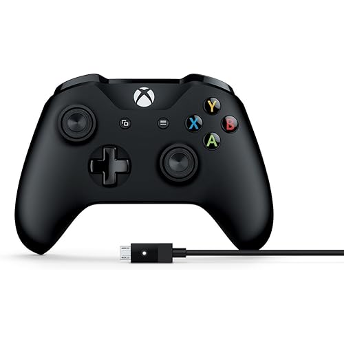 Microsoft 4N6-00001 Xbox Controller + Cable for Windows, Black