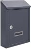 Assorted Collections Wall Mounted Post Box, Lockable Mailbox with 2 Keys, Weatherproof Letterbox, Easy To Install 21x30x7cm Grey