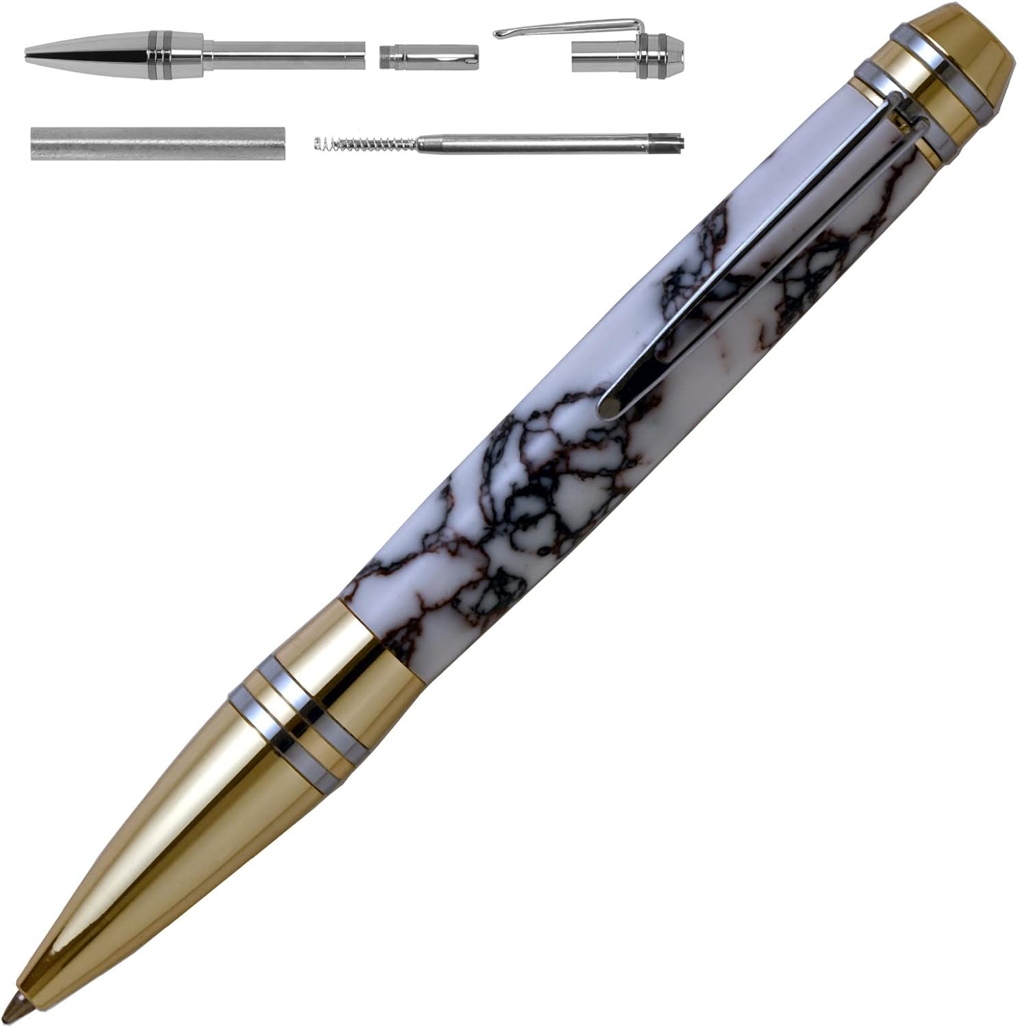 Penn State Industries PKPRFSS Professional Twist Ballpoint Pen Kit Starter Package Woodturning Project