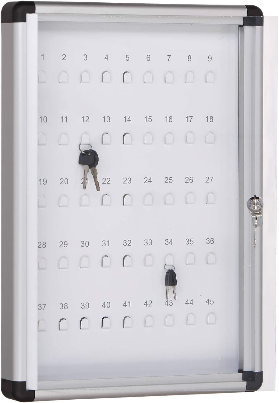 Armadietto Portachiavi Pavo Deluxe Con 150 Gancetti - Grigio Scuro, Perfetto Per Casa E Ufficio - Foto 2