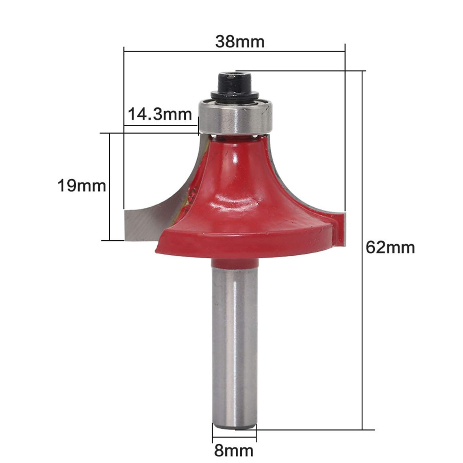 Zkenyao-Router Bit Router Bit Set 8mm Wood Cutter Carbide Shank Mill Woodworking Engraving Cutting Tools, 1pcs, Use Safety Reliable