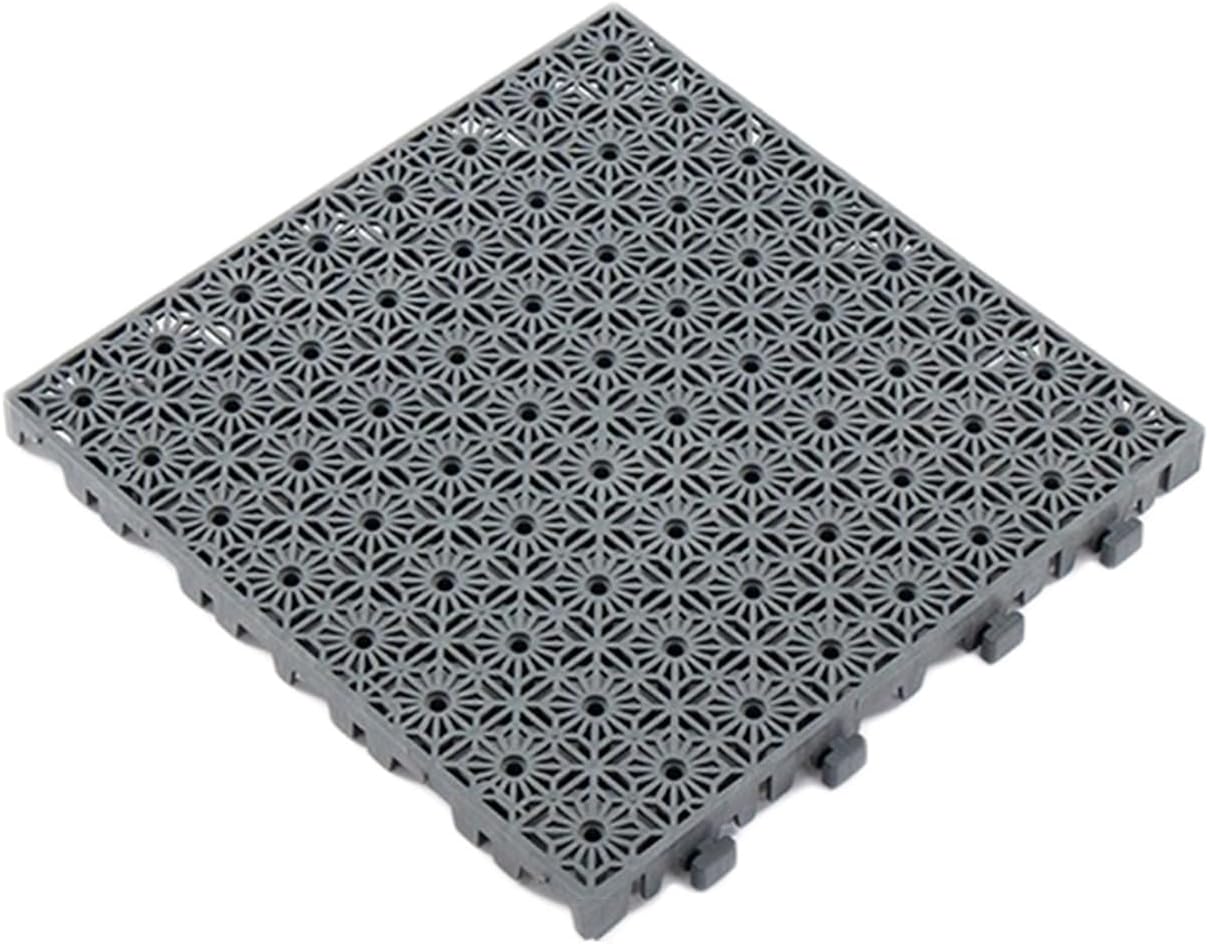 Modular Interlocking Garage Floor Tiles, Heavy-Duty Drainage Mats, PP Cushion Flooring, 11023 lbs Capacity, Ideal for Outdoor Wet Areas - 4 Pieces (Color 1)