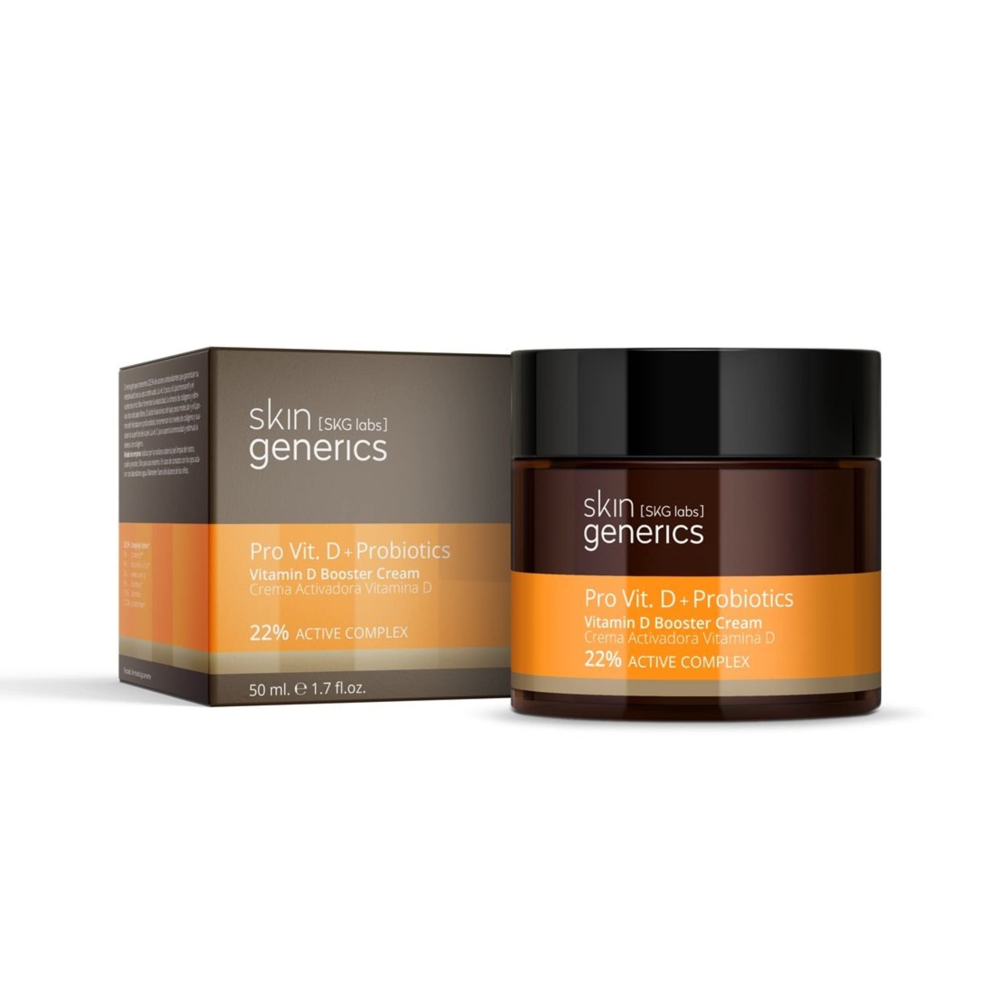 SKIN GENERICS - Crema Activadora con Vitamina y Probióticos - 50 ml - Ideal para Todo Tipo de Pieles - Favorece las Defensas Naturales de la Dermis - 100% Vegano