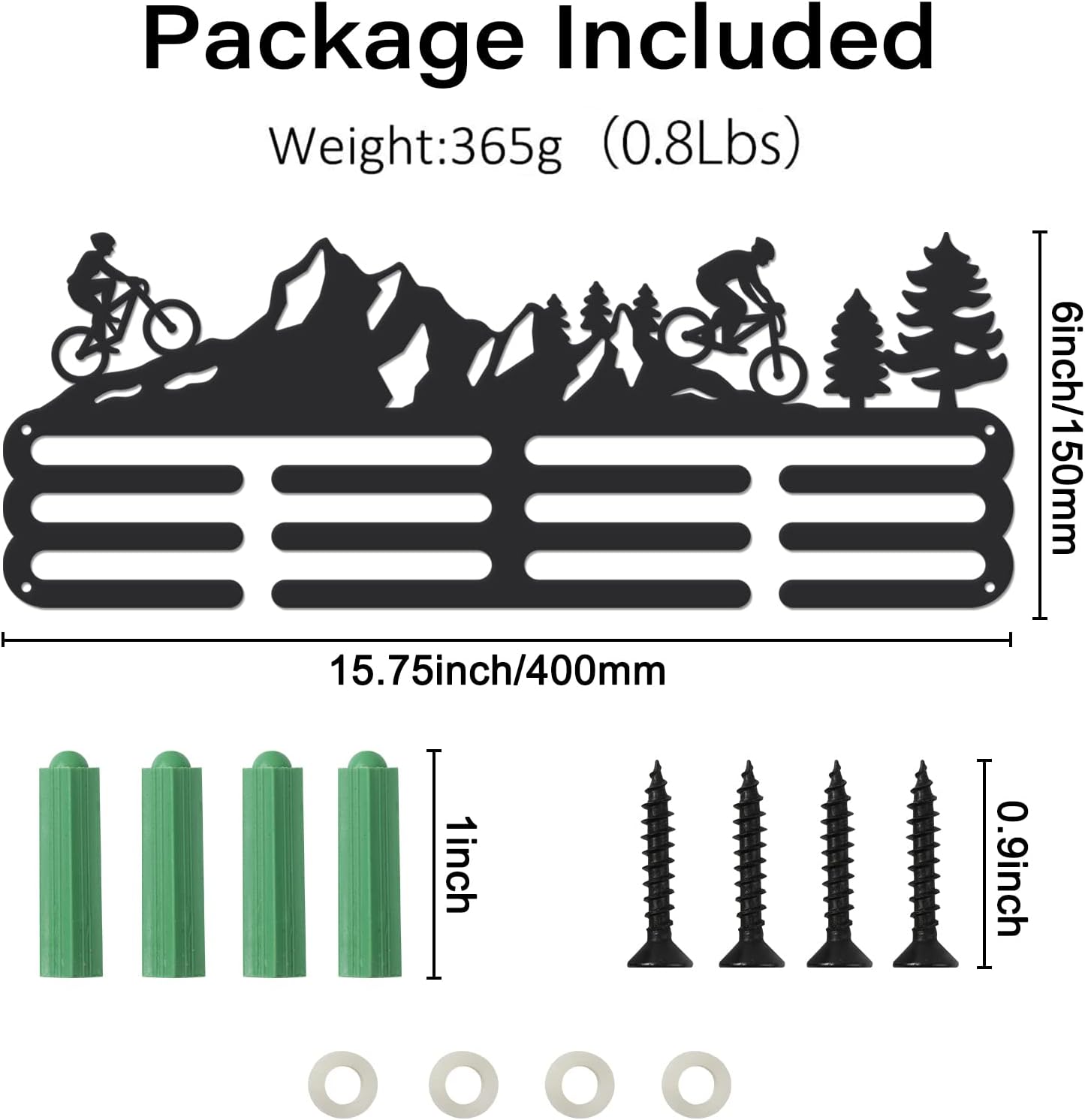 SUPERDANT Mountain Biking Medal Hanger Display Medal Hooks for Wall Medals Display Frame Award Rack for Medals Exercise Medal Hanger Display Hanging Over 60 Medals A Gift for The Athletes