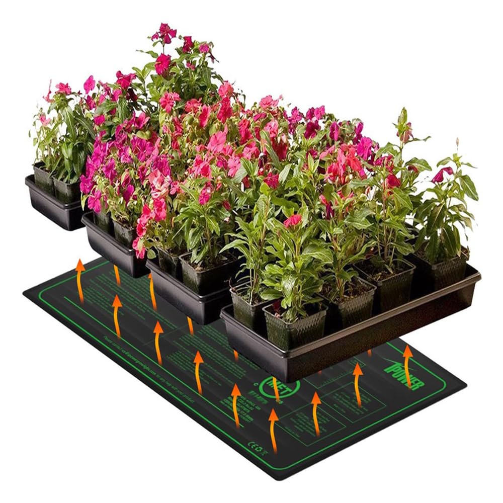 Esterilla Calefactora para Plantas, 21W Alfombrilla Térmica para Plántulas, Manta Termica Plantas de Invernadero, para la Germinación y la Regulación de la Temperatura,Invernadero(25 X 52.5cm)