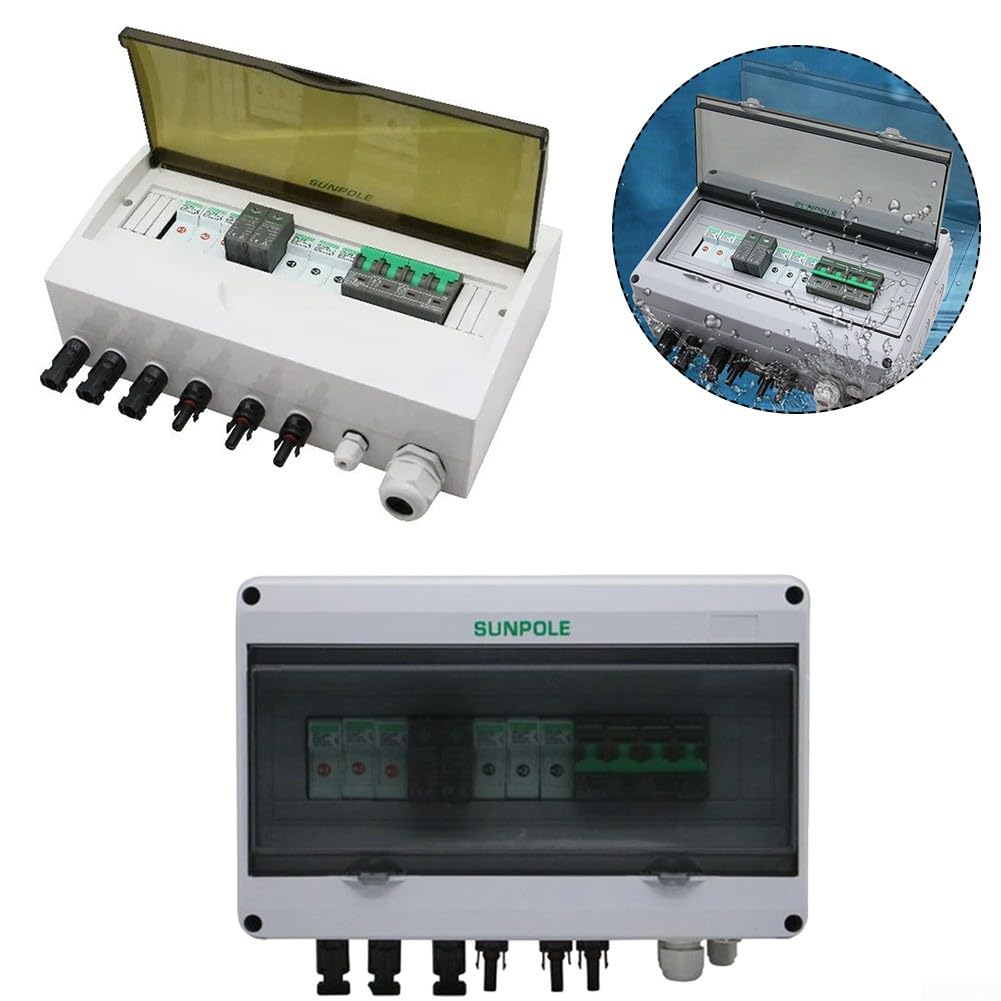 3 String Solar PV Combiner Box 1000V 3 En 1 Out Solar Photovoltaic Array Plástico al aire libre IP65 IMPERMEABLE