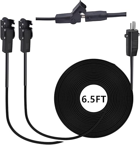 Miniatura 2 de Ousaly Cable de alimentación en Y de 2 pines de 6.5 pies, 2 motores a 1 fuente de alimentación, para silla elevadora o reclinable eléctrico,