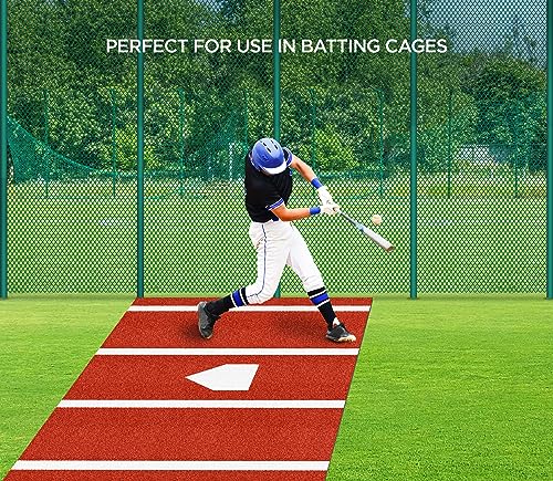 image for ZivPlay Batting Mat Baseball Hitting Mat Baseball Batting Cage Mat 12'