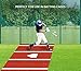ZivPlay Batting Mat Baseball Hitting Mat Baseball Batting Cage Mat 11' x 5' Regulation Size Turf Batters Box Mat with Home Plate and Anti Fade Turf (PU Backing, Clay, 12 x 6)