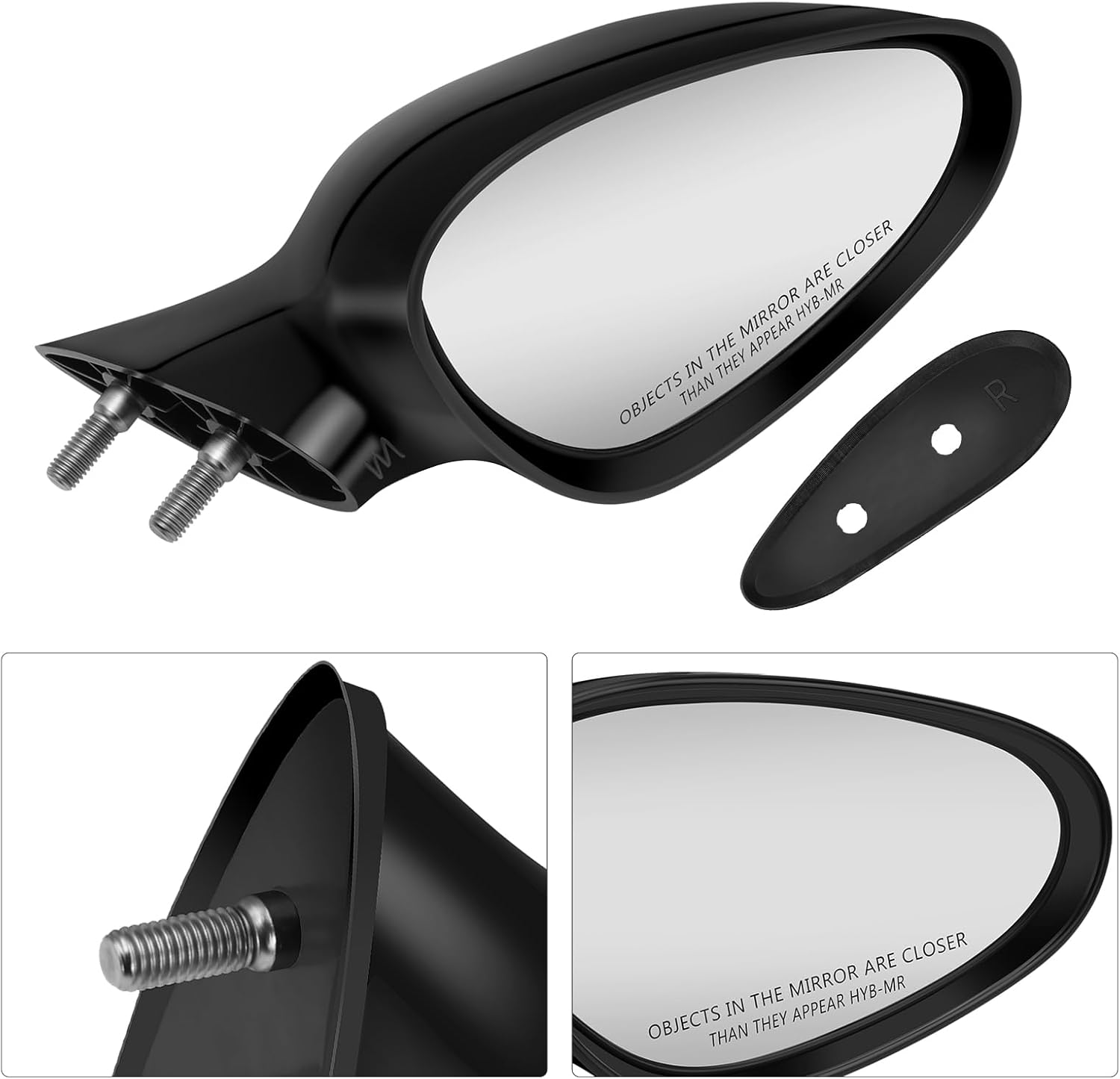 JAVIK Right Rearview Mirror Compatible with Yamaha 1999-2005 XA800 XA1200 FX1000 FX1100 SV1200 OEM# F0V-U596C-04-00