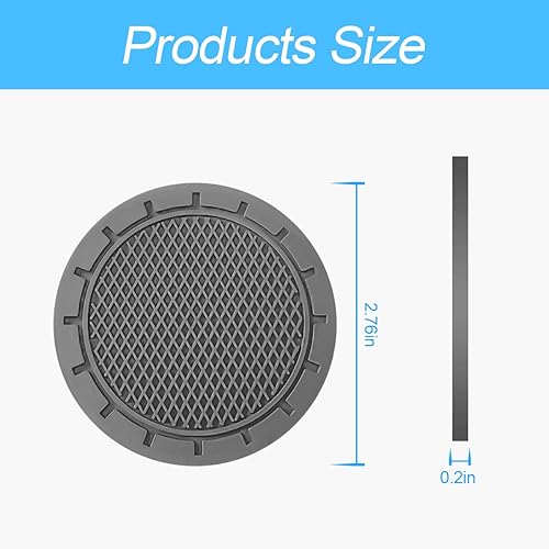 Miniatura 9 de XINLIYA Paquete de 4 posavasos para automóvil, 2.75 pulgadas de diámetro, antideslizantes, universales, duraderos, adecuados para la mayoría de