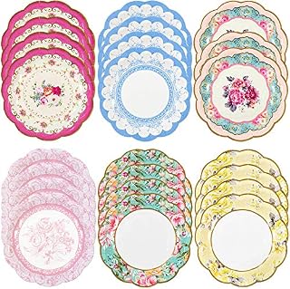 Talking Tables Truly Scrumptious Vintage Floral Small 6.75 Paper Plates in 6 Designs