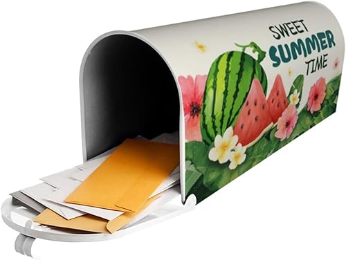 Miniatura 6 de Funda magnética para buzón de verano, tamaño estándar de 18 x 21 pulgadas, cubiertas de buzón con plantas tropicales, fundas magnéticas para buzón