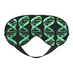 Women Men Sleep Mask DNA-Ribbons Eye Mask with Adjustable Strap Blindfold Blocks Light