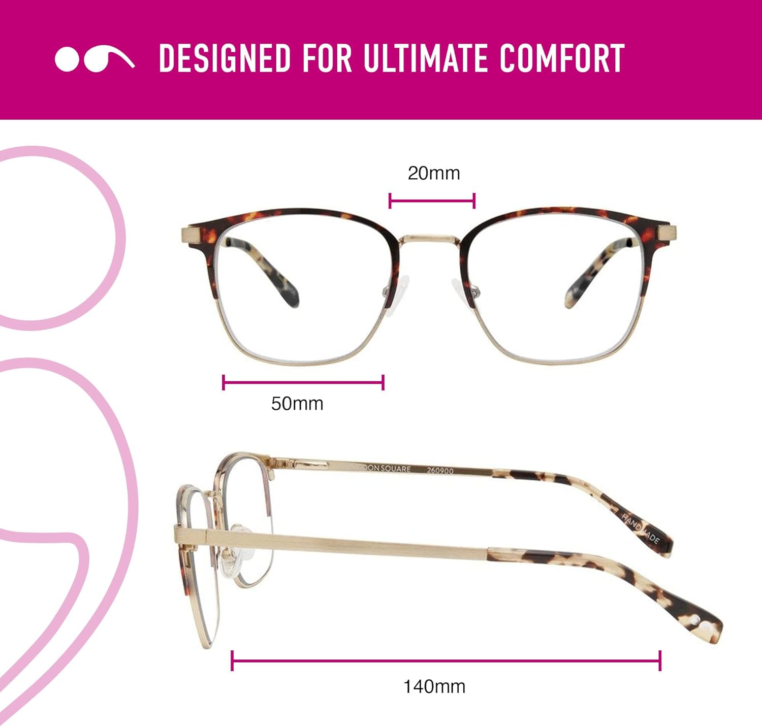 Scojo New York Abingdon Square Blue Light Reading Glasses, Handmade Scratch Resistant Readers for Women and Men - Image 5