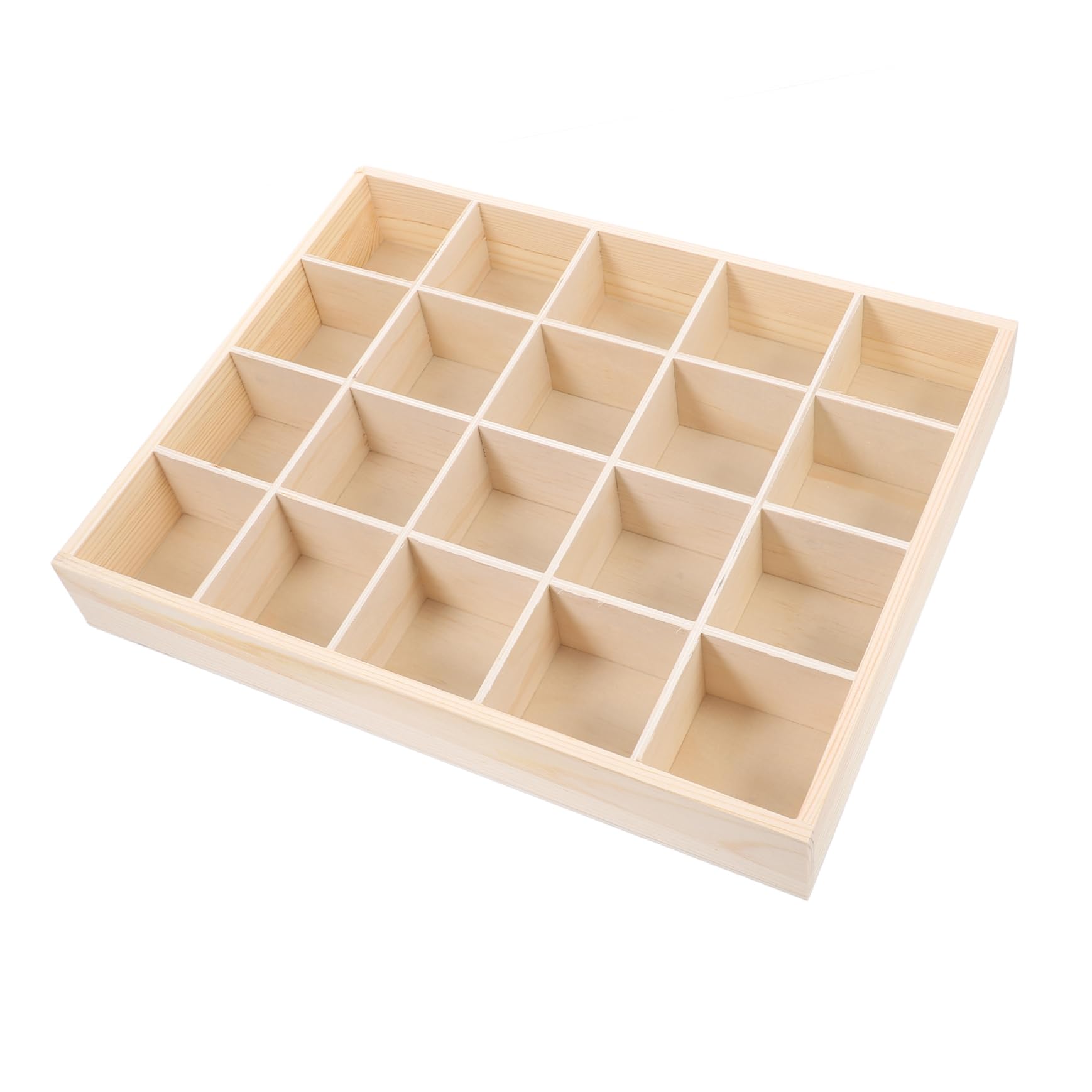 Zerodeko Organizador de Madera de Pino 20 Cajones Compartimentos