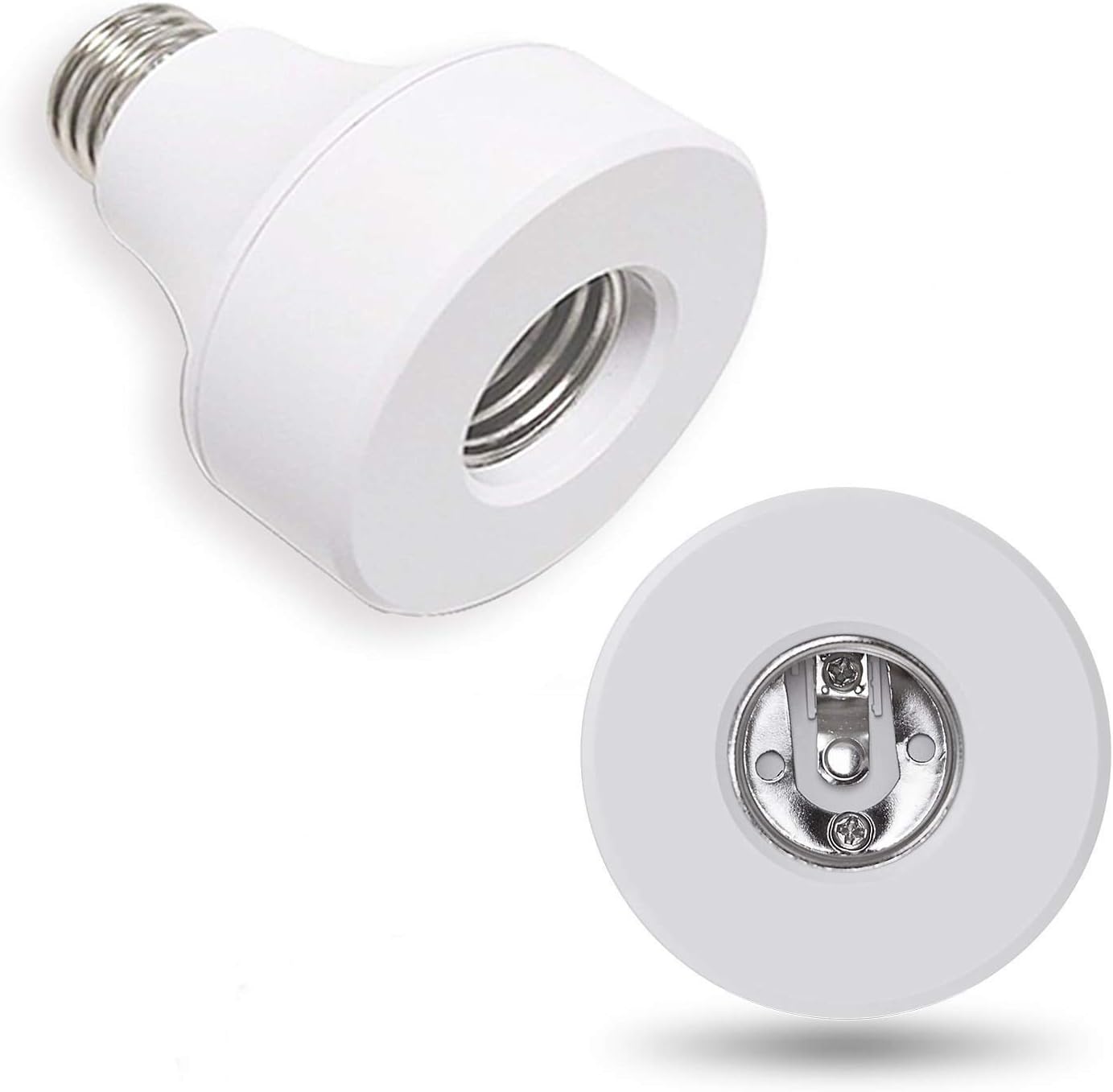 E26 WiFi Smart Home Light Bulb Socket, 2 Pack UNPOPULAR Led Bulb Adapter Wireless Lamp Holder Plug Work with Alexa Google Home Assistant, No Hub Required, Timing Function Switch APP Control Anywhere