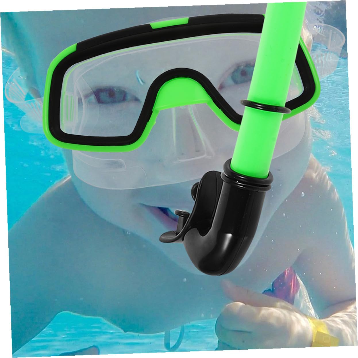 Cabilock Gafas de Buceo Máscara de Snorkel y Aletas Cortas para Nadar Equipo de Snorkel Portátil para Uso Playa y Piscina