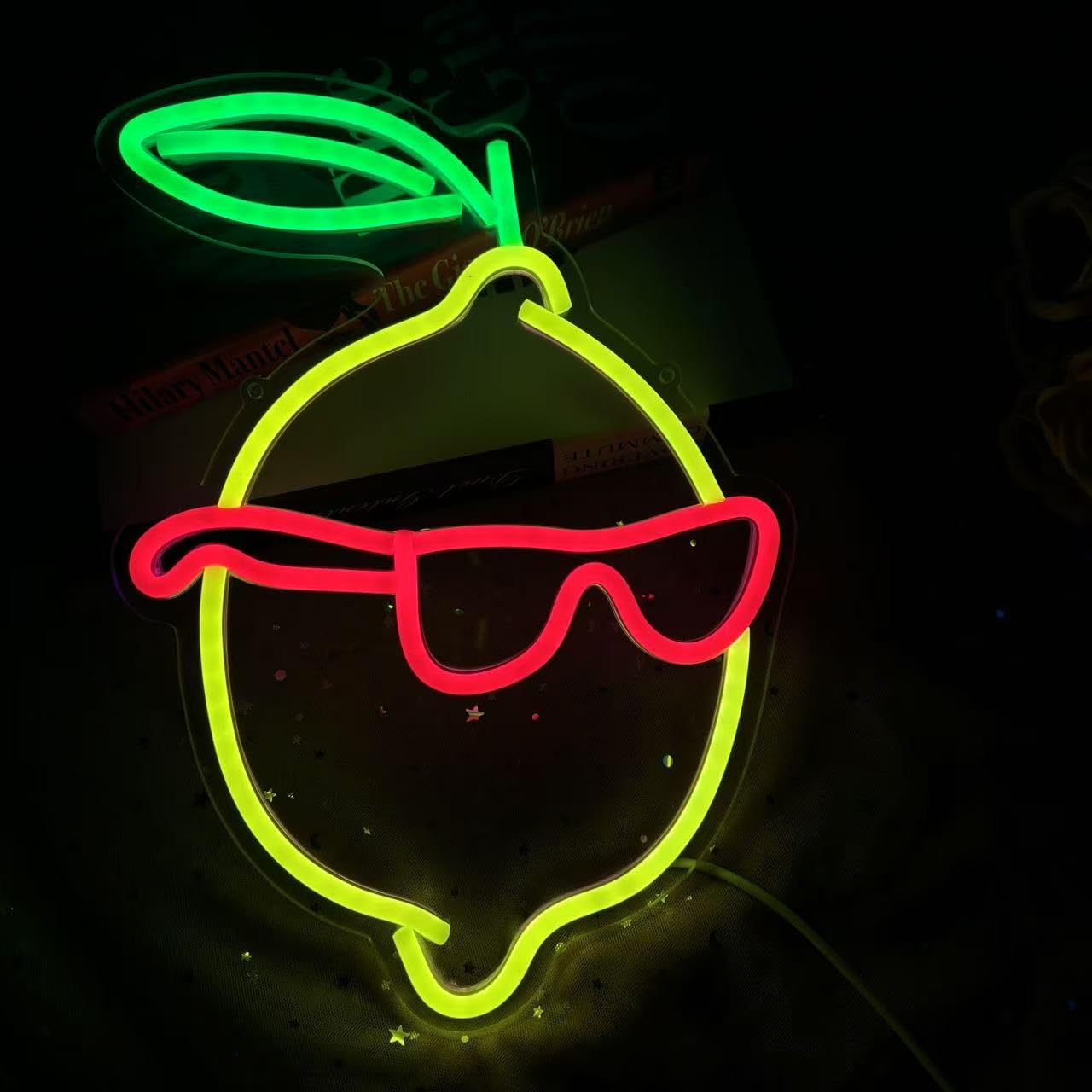 Lemon slice neon sign, Lemon kitchen light decor, Lemon neon sign, Lemon kitchen neon decor