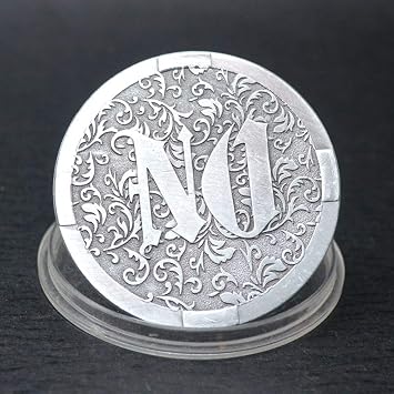 Novelty Decision Maker Flipping Coins YES NO Challenge Coin