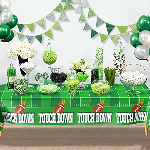 Btmooz 2 Pcs Football Tablecloth, Football Party Supplies, Super Football Birthday Party Decorations, 2Pcs 54" X 108" Disposable Plastic Football Field Tablecloth For Superbowl Party Decorations 2023 #TOP5