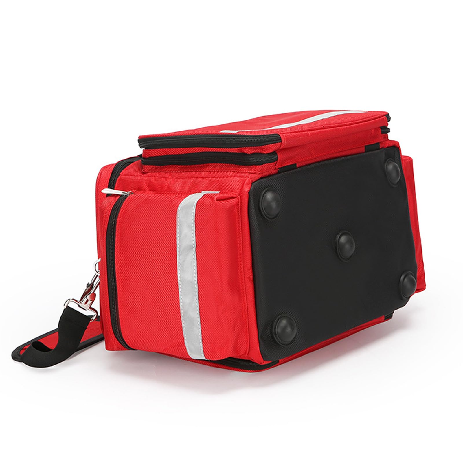 Bolsa de rescate de emergencia, bolsa de primeros auxilios con separadores interiores y ribete reflectante, fácil de almacenar para primeros auxilios, atención médica en el hogar, estudiantes de