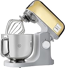 Kenwood kMix Editions KMX760YD Küchenmaschine, 5 l Edelstahl Schüssel, Safe-Use-Sicherheitssystem, Metallgehäuse, 1000 Watt, inkl. 3-Teiligem Patisserie-Set und Spritzschutz, Gold